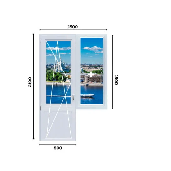 Балконный блок 1500 мм