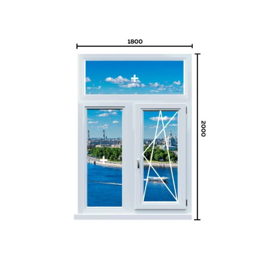 Окно 1800 мм - одностворчатое