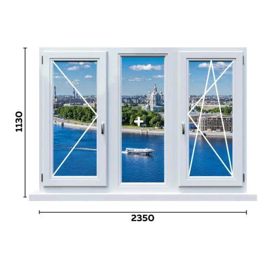 Окно 2350 мм