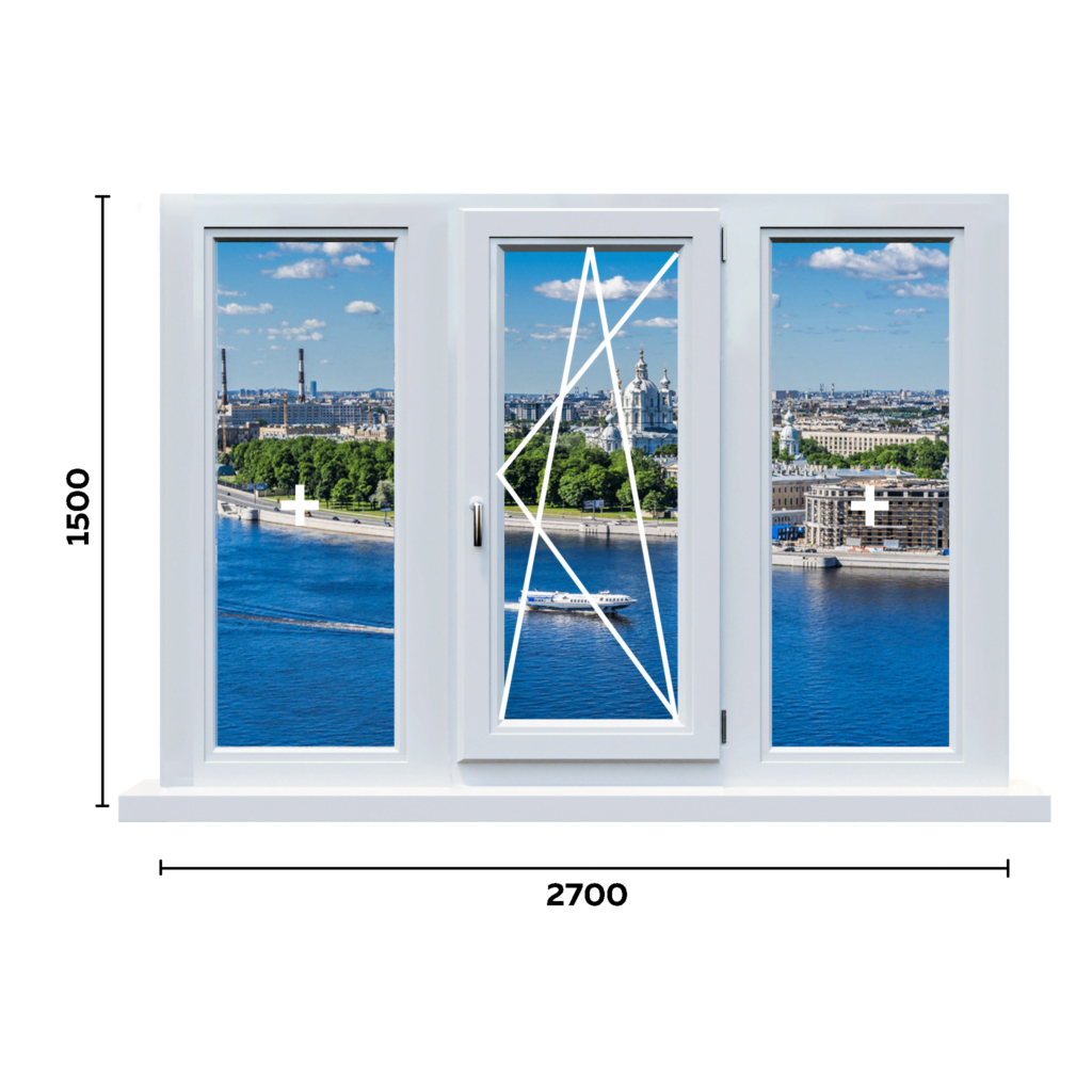 схема окна 2700мм вариант 1
