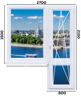 схема окна 2700мм вариант 2