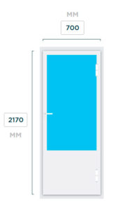 Дверь балконная 700×2170