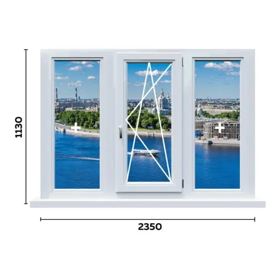 схема окон 2350мм вариант 1