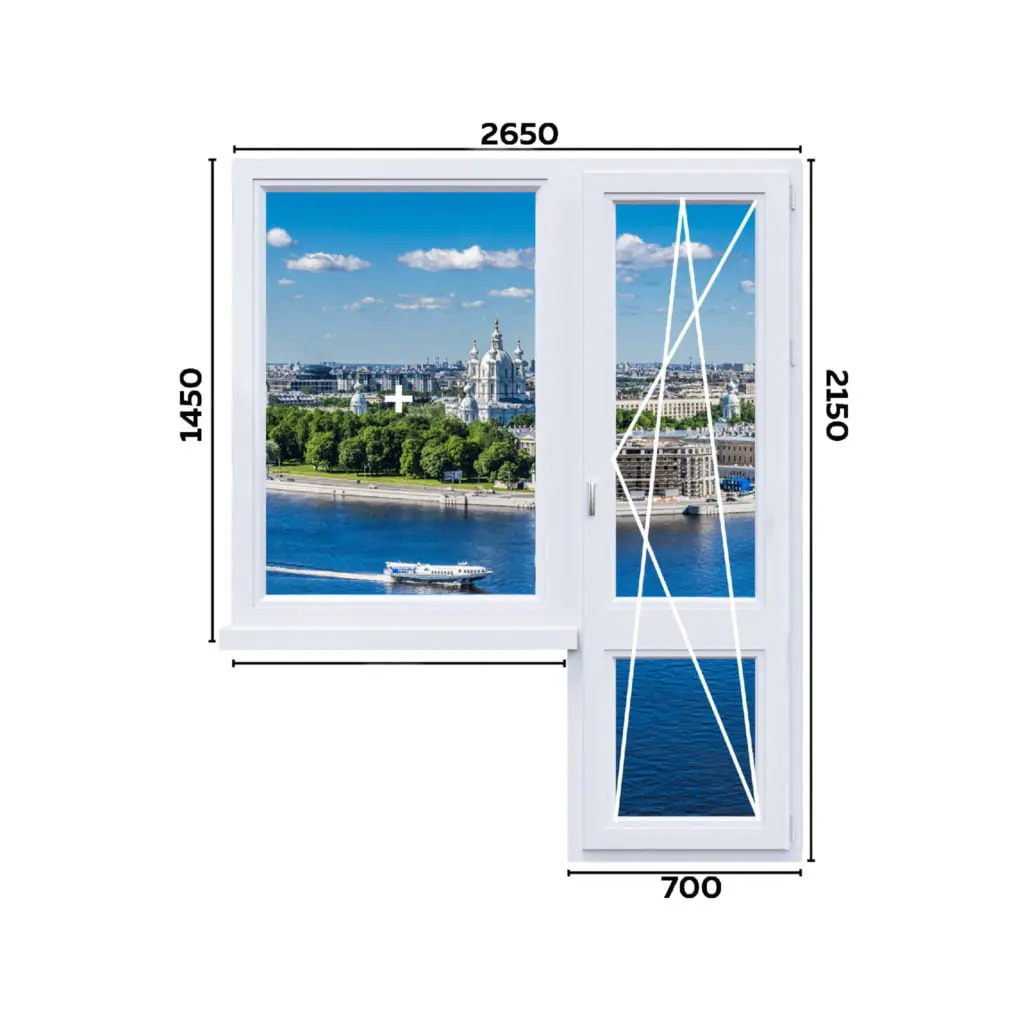 Балконный блок 2650 мм