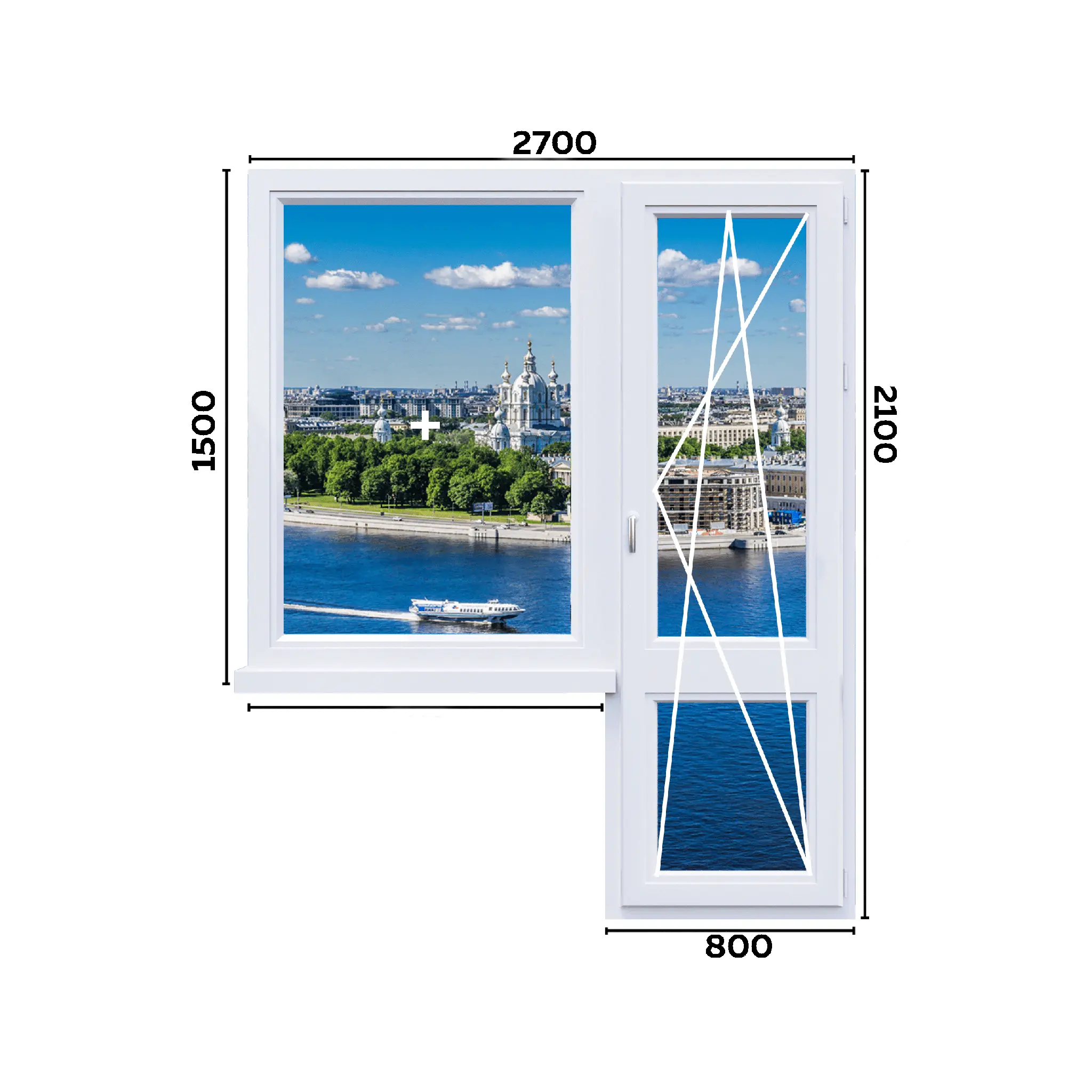 схема окна 2700мм вариант 2