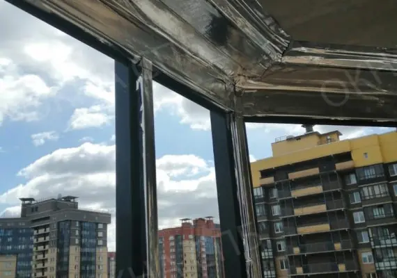 Теплое остекление лоджии Парнас ул. Федора Абрамова 16