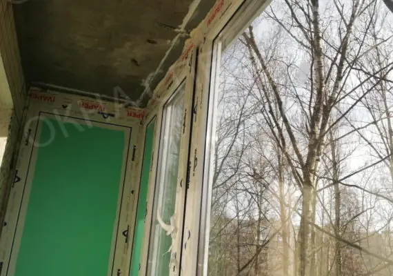 Остекление балкона и монтаж окна Проспект Славы 10к2