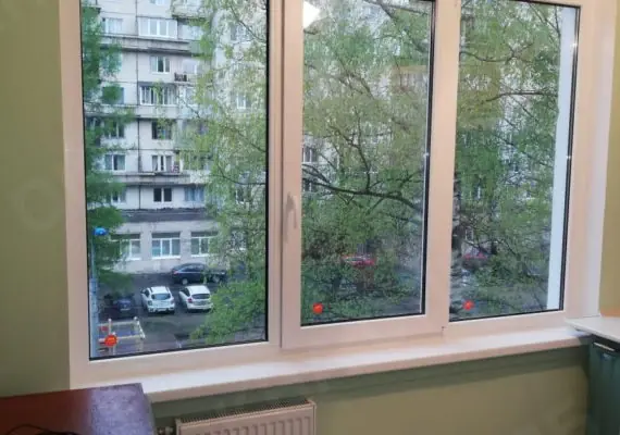 Остекление балкона и монтаж окон на Проспекте Культуры 21 к. 2