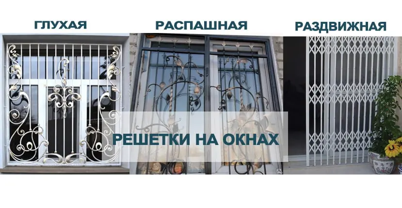 Решетки на окна: виды и способы крепления