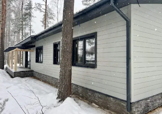 Остекление каркасного дома в КП Лисичкино