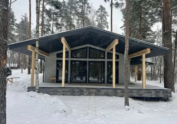 Остекление каркасного дома в КП Лисичкино