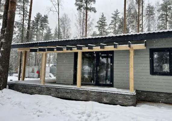 Остекление каркасного дома в КП Лисичкино