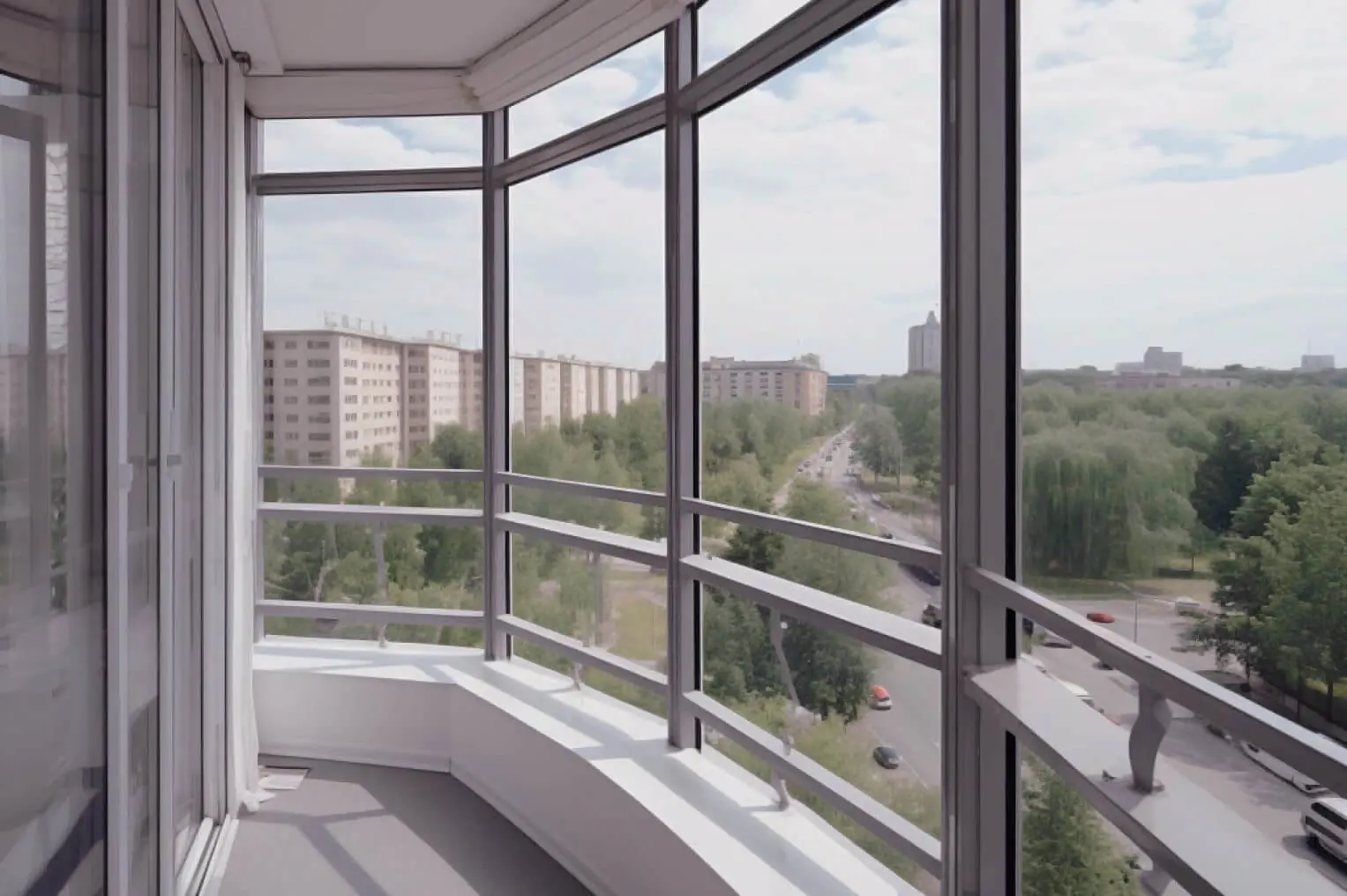 Теплое панорамное остекление балкона