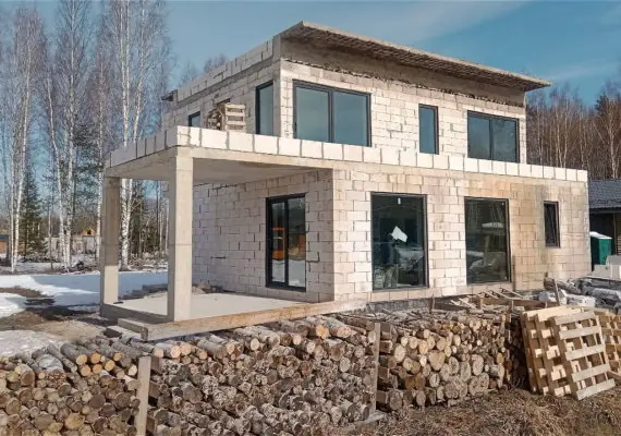 Остекление частного дома в Синицино